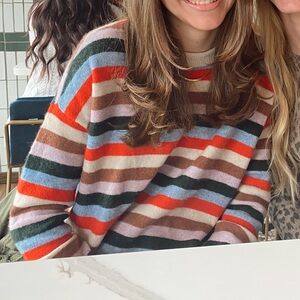 Madewell Women’s Marino Alpaca Wool Striped Sweater